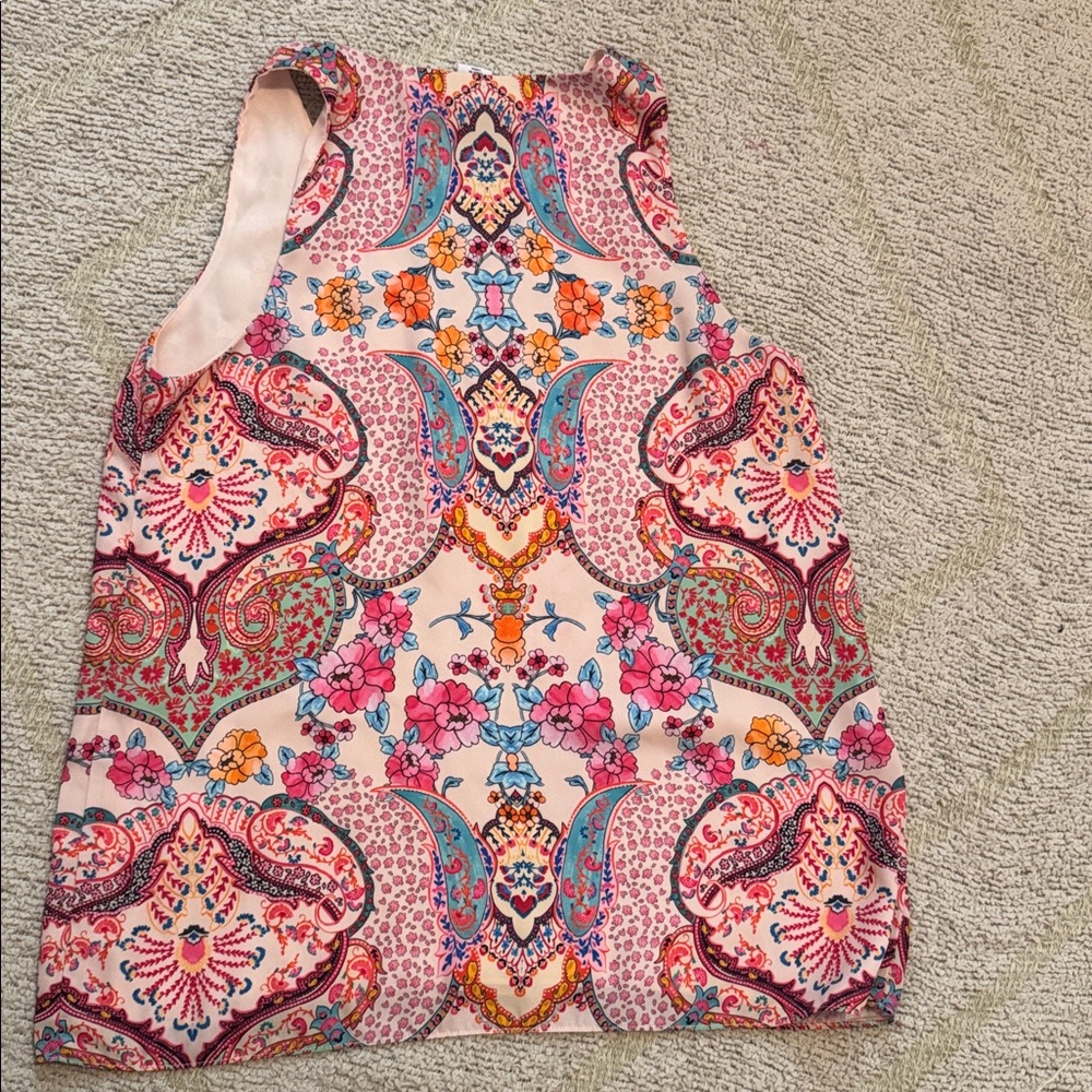 Tabitha Webb Paisley Floral Sleeveless Tank – Size Medium - Picture 3 of 3